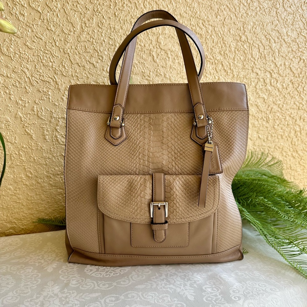 COACH tan handbag